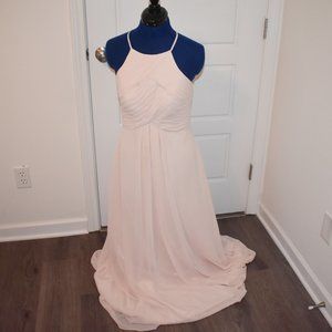 Light Pink Formal Bridesmaid Prom Dress